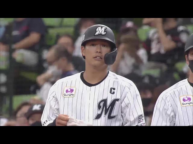 【6回表】マリーンズ・中村 センターへの先制タイムリーヒットで均衡を破る!! 2021/6/20 L-M
