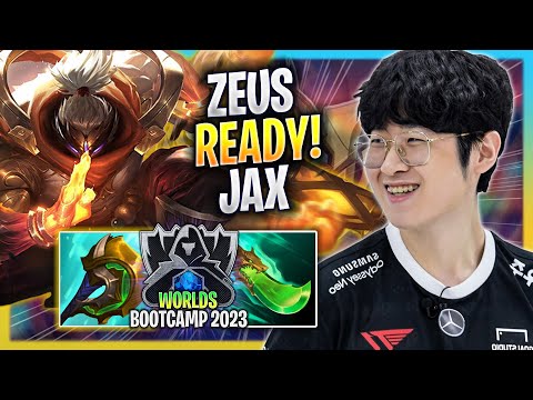 ZEUS IS READY TO PLAY JAX! - T1 Zeus Plays Jax TOP vs Renekton! | Bootcamp 2023