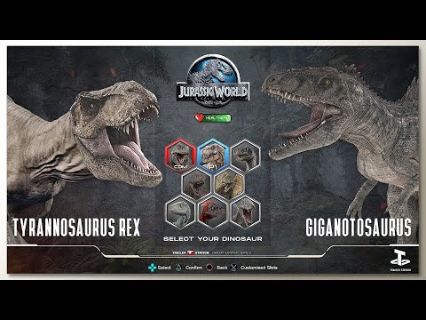 T-rex vs Giga with Healthbars