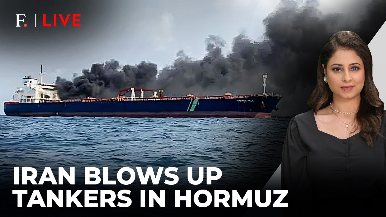 Iran Claims Massive Strike in Hormuz; Two Ships Burst Into Flames | Firstpost Live