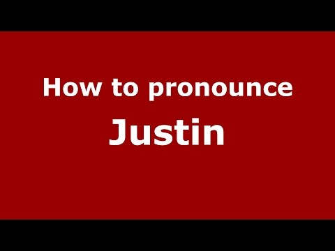 How to pronounce Justin (Romanian/Romania)  - PronounceNames.com