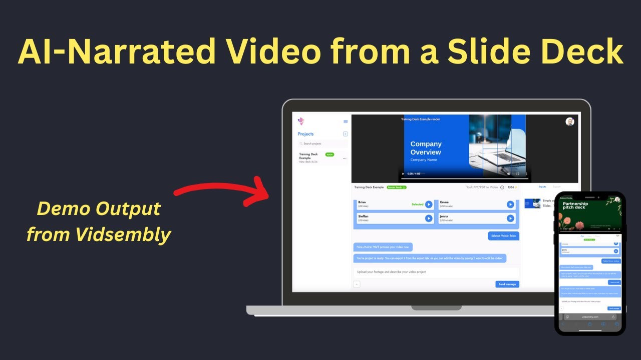 This Video Was Made by AI from a Slide Deck | Vidsembly Output Demo