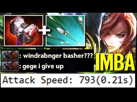 100% CANT RUN! WTF 800 AS BASHER WINDRANGER - Imba Nonstop Bash Top Immortal Dota 2 Pro Gameplay