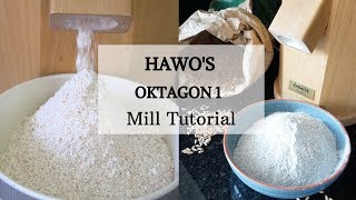 How to grind flour with Hawos Oktagon 1 Stone Grain Mill