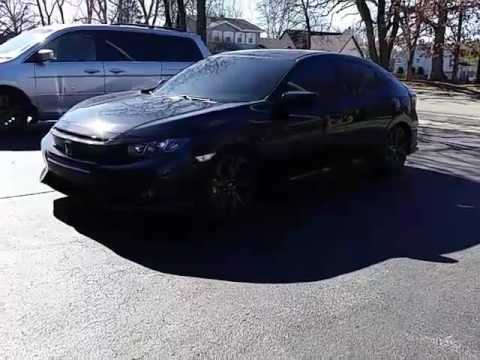 2017 Honda Civic Hatchback Eibach sport line lowering spring installed walk around.
