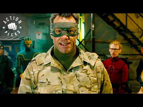 Jim Carrey's BADA** Fight Scene | Kick Ass 2