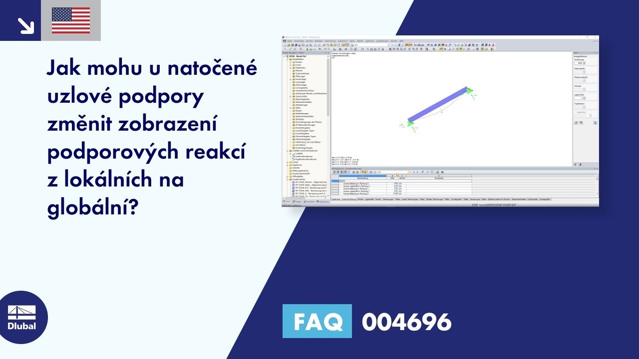 FAQ 004696 | Jak mohu změnit zobrazení podporových sil z lokálních na globální?