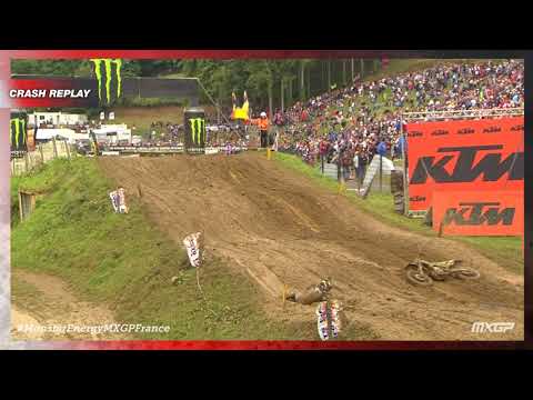 Haarup crash | MX2 Qualifying Race | MonsterEnergy MXGp of France