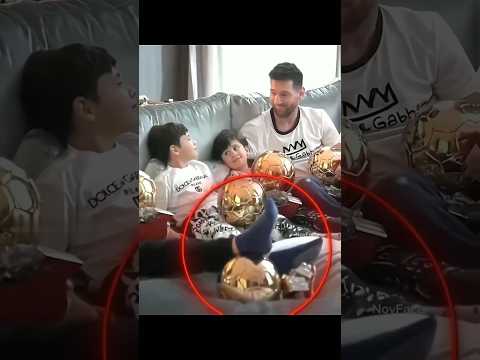 Thiago Messi & Ronaldo Jr with bollon d' or