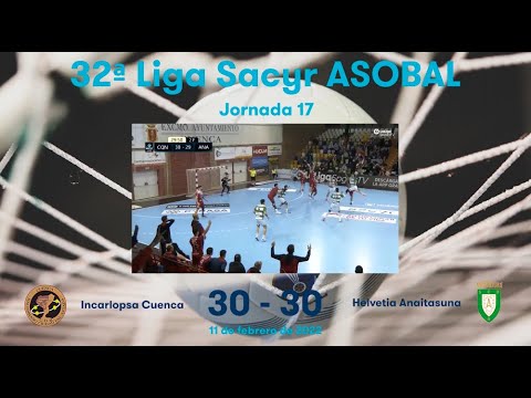 32ª Liga Sacyr ASOBAL J17: Incarlopsa Cuenca - Helvetia Anaitasuna 30-30