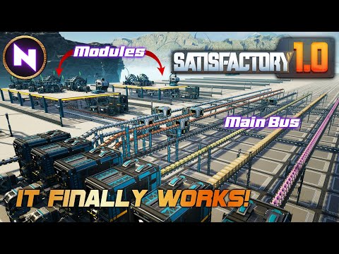How To Build A MAIN BUS: Easy, Aesthetic, Expandable & Modular | 04 |  Satisfactory 1.0 | Lets Play