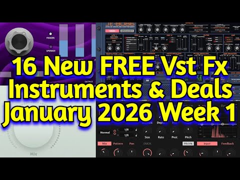 16 Best New FREE Effect Plugins, Vst Instruments & Audio Plugin Deals - JANUARY 2026 Week 1