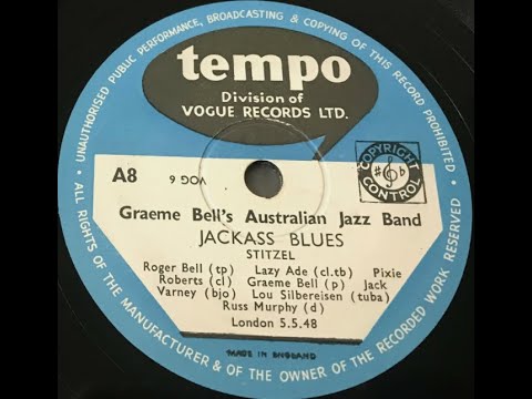 Graeme Bell & His Australian Jazz Band "Jackass Blues" on Jump 15 (1948) dixieland hot jazz 78 rpm