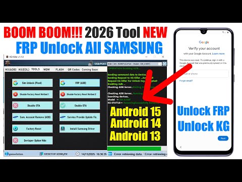 Samsung FRP Tool 2026, Google Account Remove Android 13/14/15 | FRP Bypass