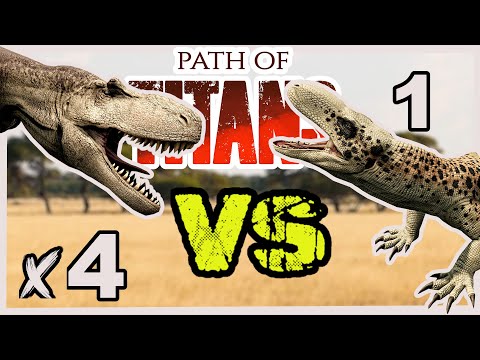 I Killed Four Daspletosaurus With Megalania! |Path Of Titans