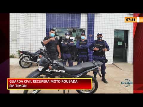 Guarda Civil Municipal de Timon recupera moto roubada 11 11 2020