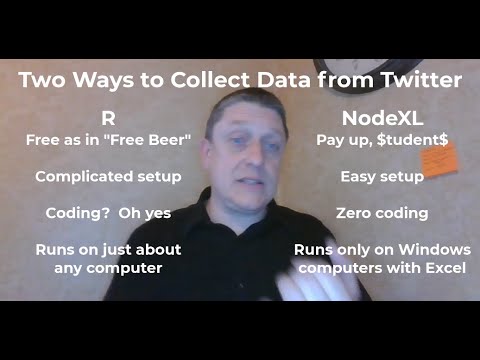 Two Ways To Get Data from Twitter: R/Rtweet & NodeXL