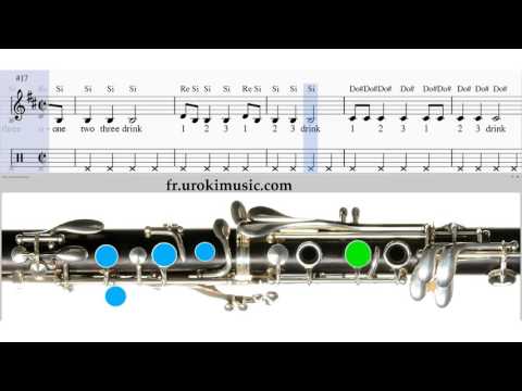 Cours de Clarinette Sia chandelier Partitions Mélodie Сhansons Tuto Comment Jouer Tab Tablature