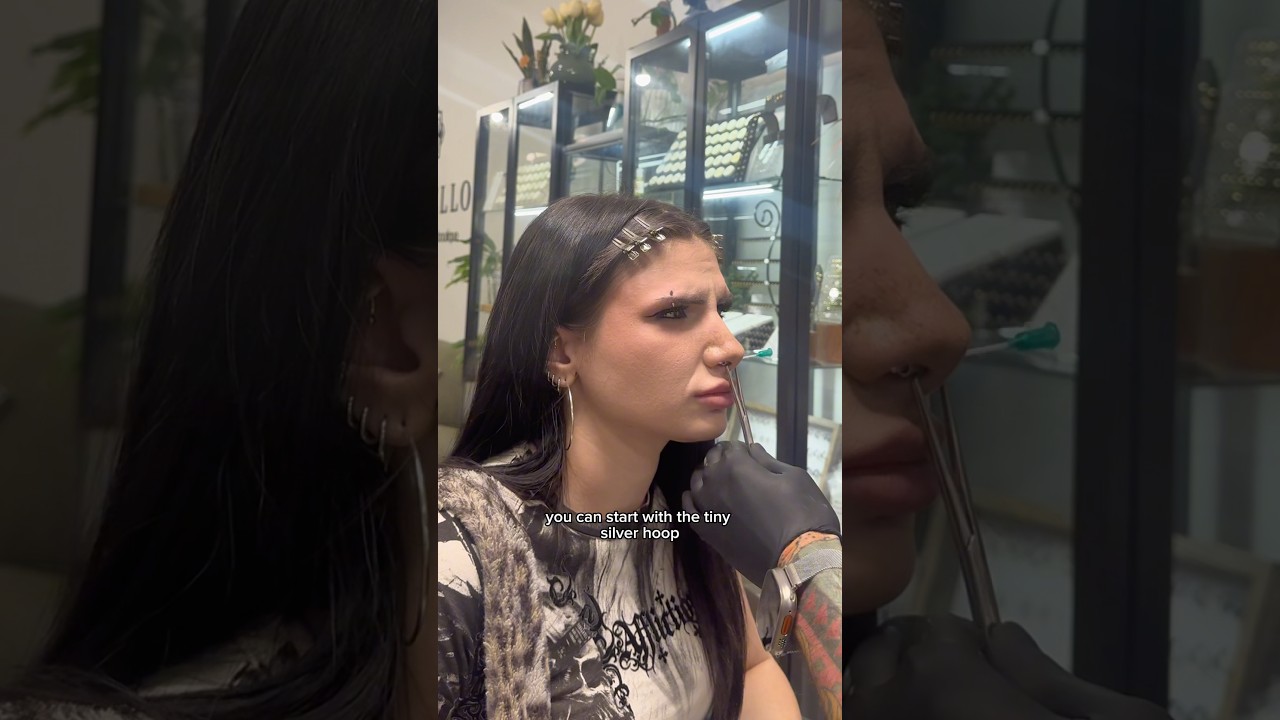 GETTING A SEPTUM PIERCING!! #shorts