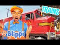 Learn About Big Colorful Trains With Blippi Vehicles For Children Educational Videos For Kids