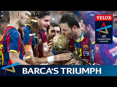 FC Barcelona's first trophy at the VELUX EHF FINAL4 2011 - Romero's tears of joy