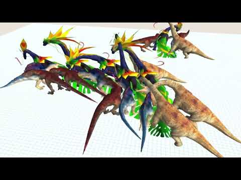 Spiderman Indominus Rex VS Tyrannosaurus Rex VS Brachiosaurus Colors, Green Spinosaurus - ARBS