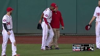 SD@WSH: Taylor leaves game after crashing into wall