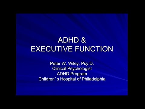 Executive Functioning and ADHD: Presention by Peter Wiley, Psy.D
