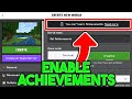 How To Get Achievements In Creative Mode Minecraft Bedrock Edition 2026