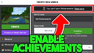 How To Get Achievements In Creative Mode Minecraft Bedrock Edition 2024!
