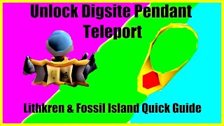 Digsite pendant [unlock teleport to Lithkren & Fossil island OSRS]