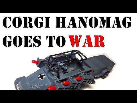 CORGI Rocket Launcher GOES TO WAR - HANOMAG SDKTZ 251/1 semi track 1970s