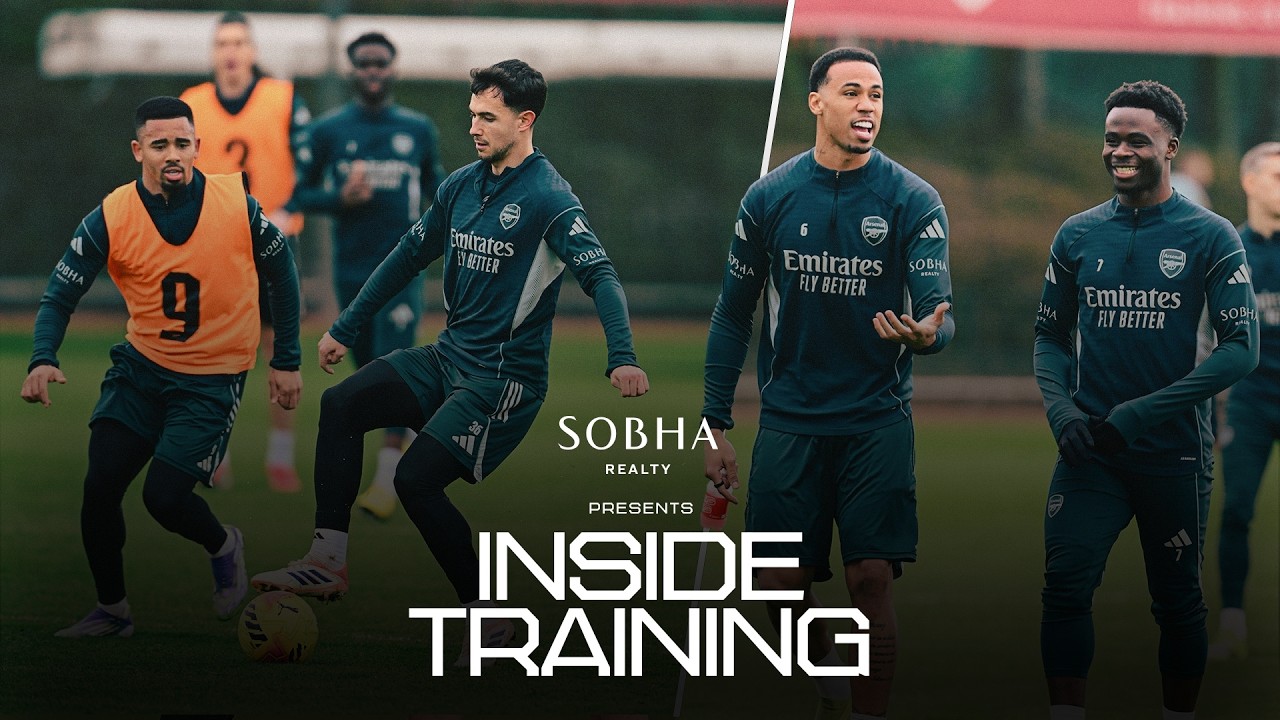 HEAD TENNIS, RONDOS & GYM GAINS | Our Gunners prepare for Chelsea | INSIDE TRAINING