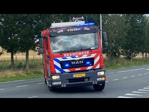 P1 HV Weg Letsel Ts25-6531 • Storte Melk Urk • Brandweer urk