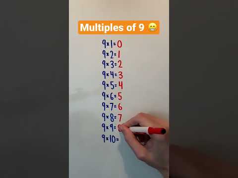 Multiples of 9 😁 #Shorts #math #maths #mathematics #education #learn
