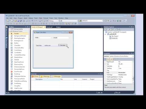 Build a basic application using Visual Studio 2010 and Visual Basic