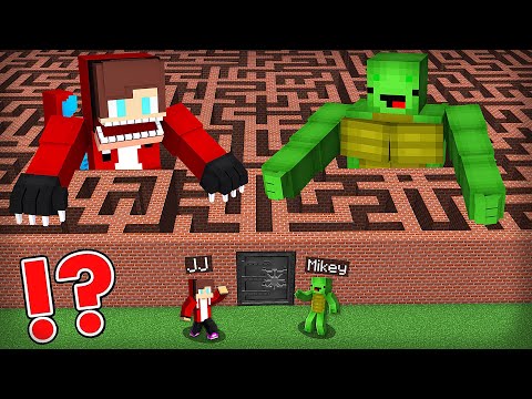 JJ and Mikey Escape from GODZILLA and KINGKONG MAZE in Minecraft Challenge - Maizen