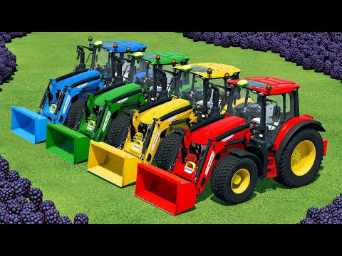 LOAD AND TRANSPORT PIG FOOD WITH JOHN DEERE AND JCB TRACTORS - Farming Simulator 22