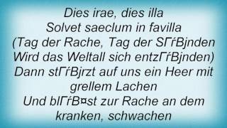 Subway To Sally - Tag Der Rache Lyrics