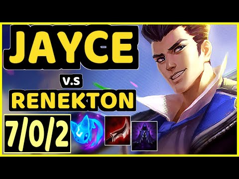 SATORIUS (JAYCE) vs RENEKTON - 7/0/2 KDA TOP GAMEPLAY - EUW Ranked GRANDMASTER