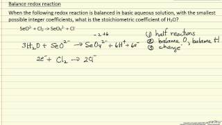 Balance Redox Reaction: Basic Solution (Example)