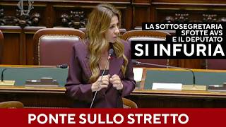 Ponte sullo Stretto, la sottosegretaria Siracusano sfotte Avs e il deputato si infuria: "Fermatevi"