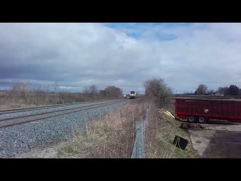 Enterprise 9003 DD set and IE 201 Class loco No. 227 passing Knockmore.