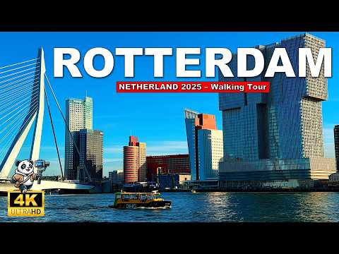 🇳🇱 15,5 km Rotterdam-Marathon-Wanderung | 4K HDR Binaural