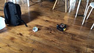 Download the video "Two micro:bit robots, simultaneous remote control"