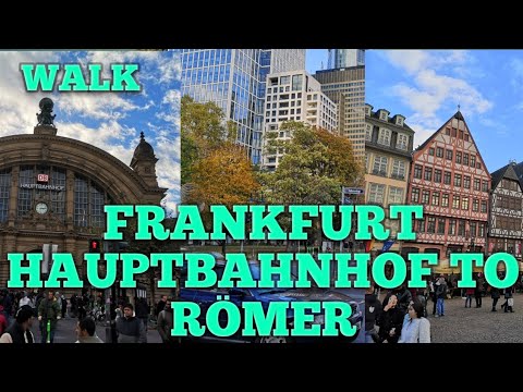 Frankfurt Hauptbahnhof para Römer Walk outono de 2023