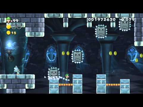 New Super Luigi U ~ Frosted Glacier-Castle (Star Coin Guide)