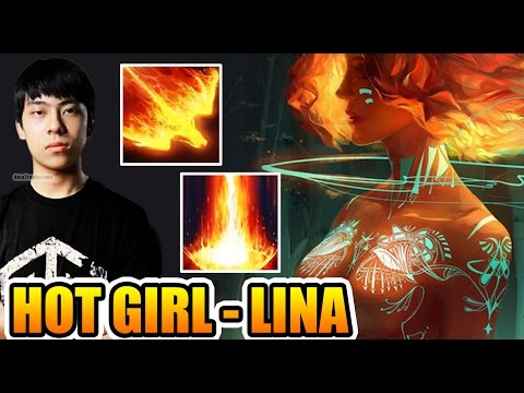 LINA Is SO HOT - EVERYBODY Play LINA - Ana Dota 2 7.04