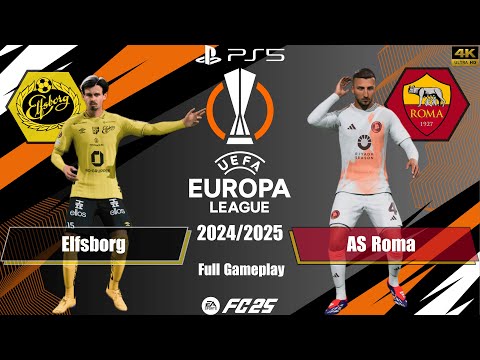 FC 25 - Elfsborg vs. AS Roma | UEFA Europa League 24/25 | Full Match | PS5™[4K]