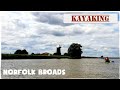 Kayaking on the Norfolk Broads. Upton Green, River Bure.